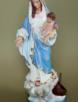 Statua Madonna dei pescatori, sulla roccia 40cm