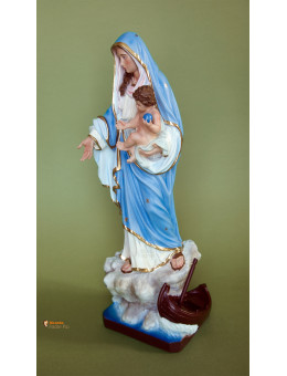 Statua Madonna dei pescatori, sulla roccia 40cm