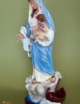 Statua Madonna dei pescatori, sulla roccia 40cm