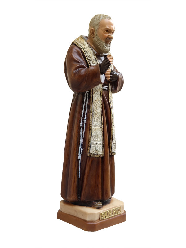 Statua Padre Pio Benedicente colorata 30cm