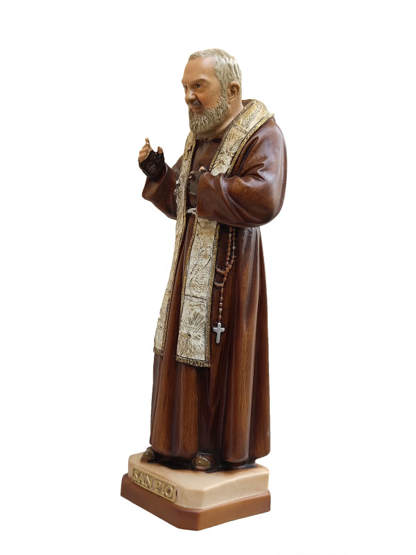 Statua Padre Pio Benedicente colorata 30cm