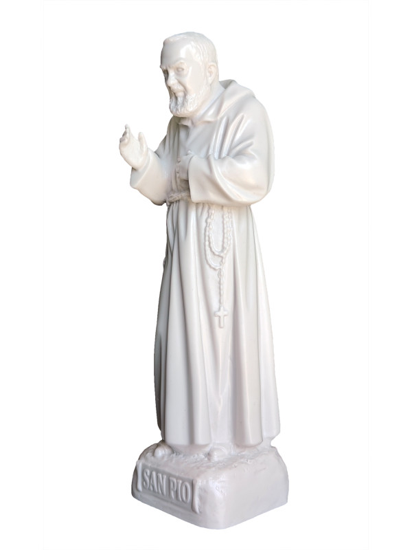 Statua Padre Pio Benedicente effetto Capodimonte 30cm