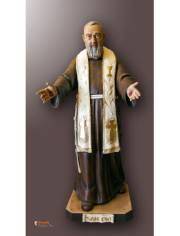 Statua Padre Pio Accogliente con stola 180cm