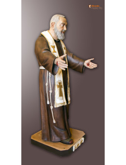 Statua Padre Pio Accogliente con stola 180cm