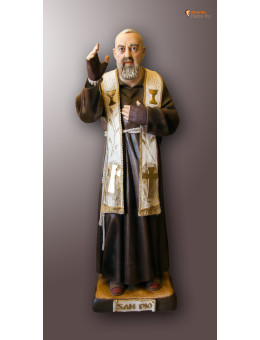 Statua Padre Pio Benedicente con stola 180cm