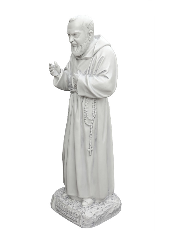 Statua Padre Pio Benedicente effetto Capodimonte 50 a 110cm