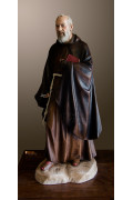 Statua Padre Pio con mantello, 85cm e 130cm