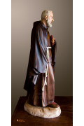 Statua Padre Pio con mantello, 85cm e 130cm