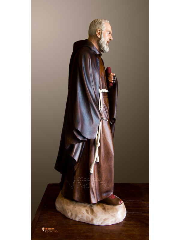 Statua Padre Pio con mantello, 85cm e 130cm