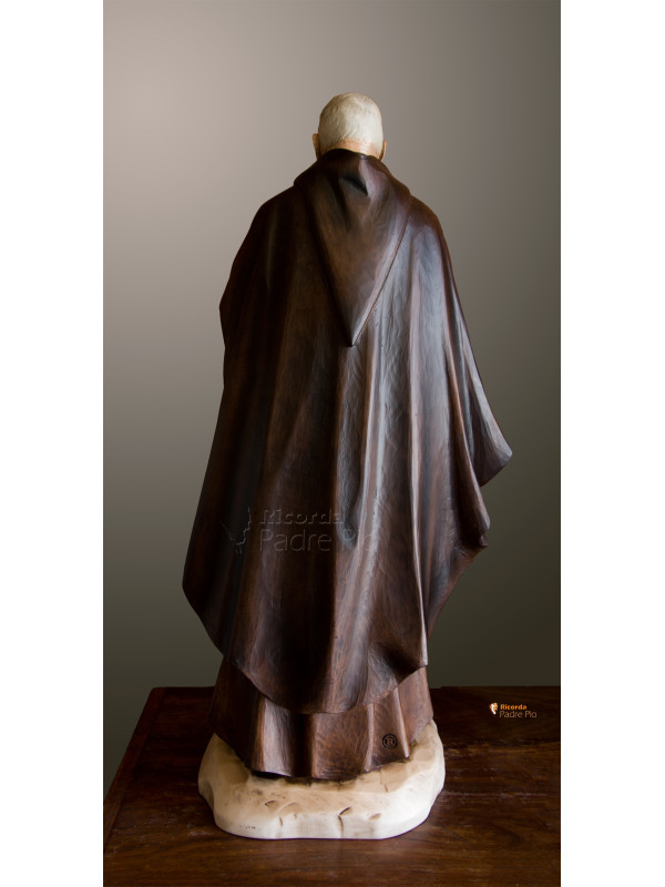 Statua Padre Pio con mantello, 85cm e 130cm