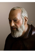 Statua Padre Pio con mantello, 85cm e 130cm