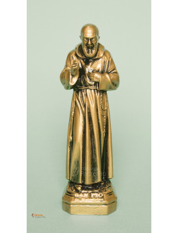 Statua Padre Pio Benedicente bronzata 20cm