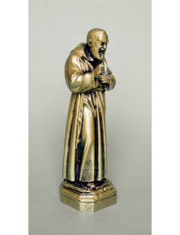 Statua Padre Pio Benedicente bronzata 20cm