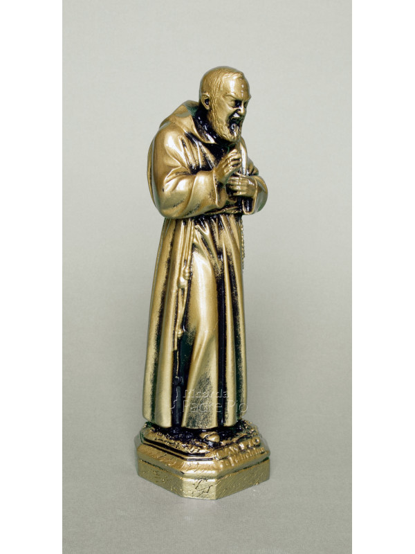 Statua Padre Pio Benedicente bronzata 20cm