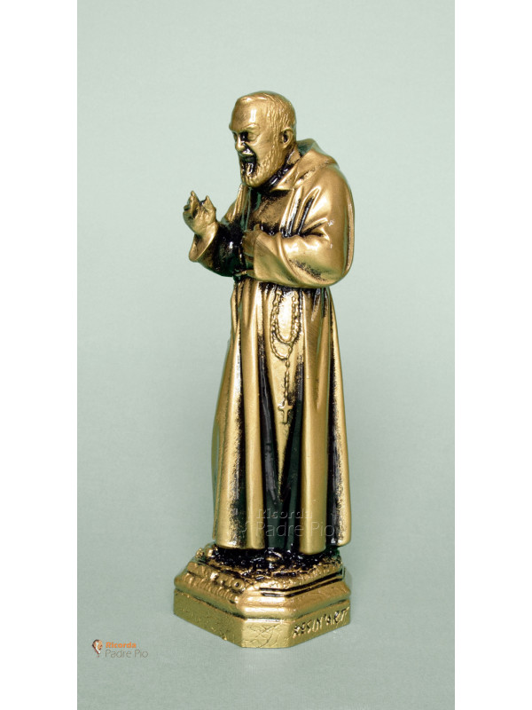Statua Padre Pio Benedicente bronzata 20cm
