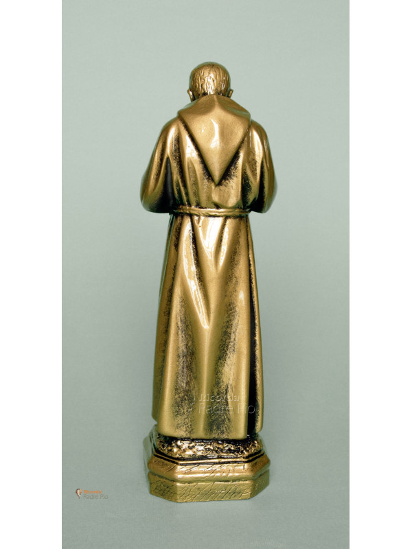Statua Padre Pio Benedicente bronzata 20cm