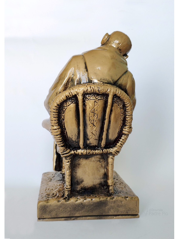 Statua Padre Pio seduto 22cm