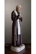 Statua Padre Pio Benedicente con stola color 78cm