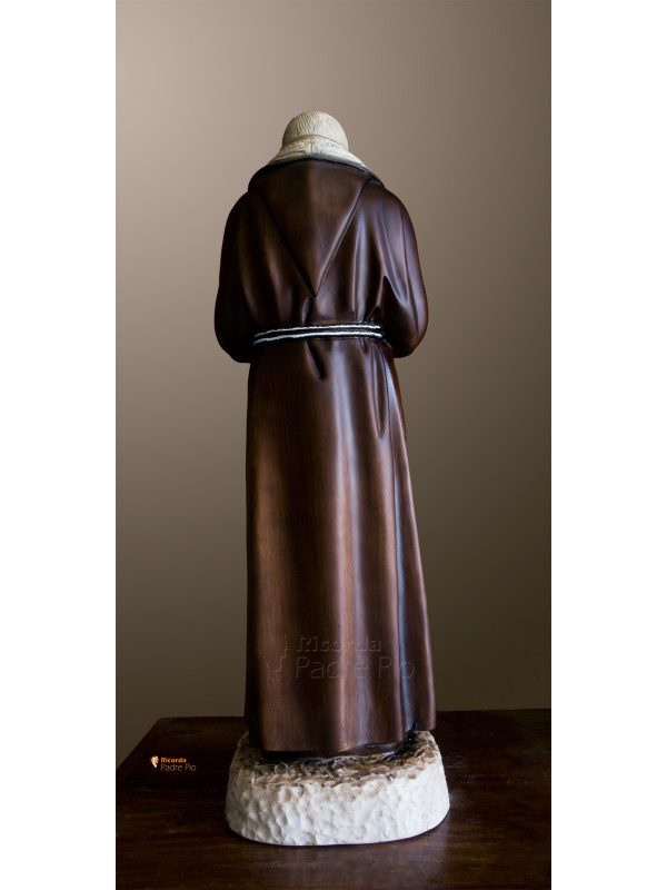 Statua Padre Pio Benedicente con stola color 78cm