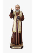 Statua Padre Pio Benedicente con stola color 92cm