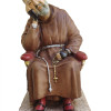 Statua Padre Pio seduto dormiente 22cm