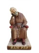 Statua Padre Pio seduto dormiente 22cm