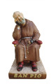 Statua Padre Pio seduto dormiente 22cm
