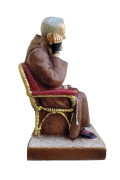 Statua Padre Pio seduto dormiente 22cm