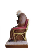 Statua Padre Pio seduto dormiente 22cm