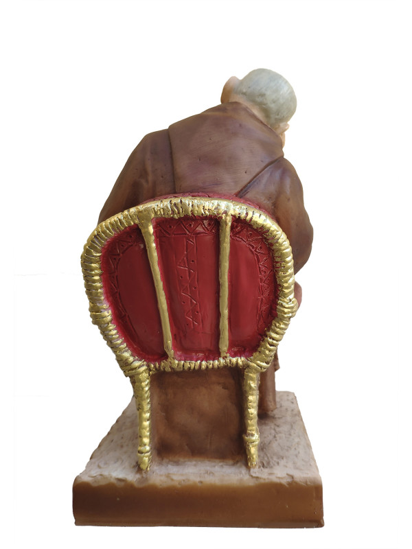 Statua Padre Pio seduto dormiente 22cm