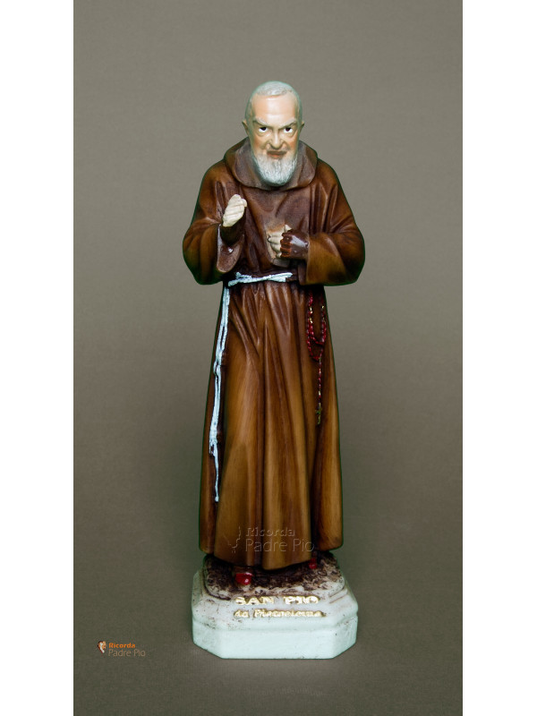 Statua Padre Pio Benedicente colorata 30cm