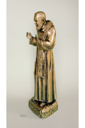 Statua Padre Pio Benedicente bronzata 40cm