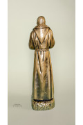 Statua Padre Pio Benedicente bronzata 40cm