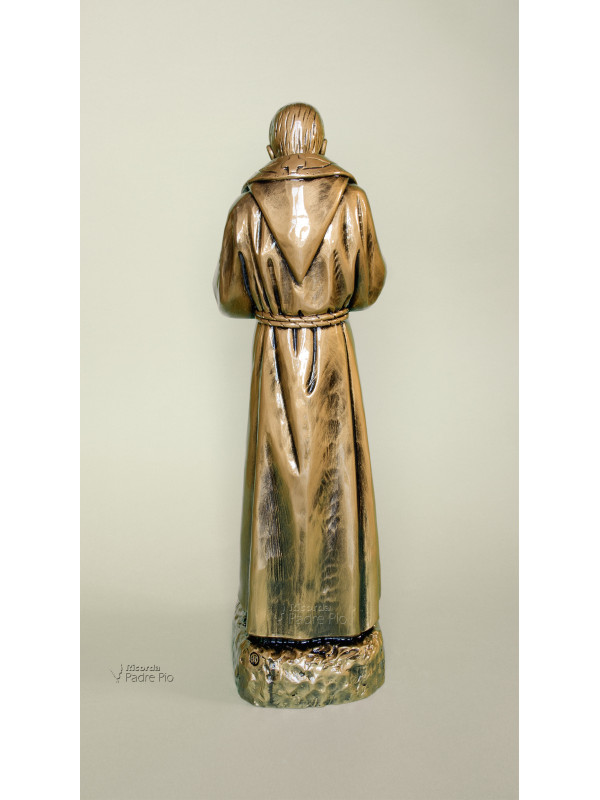 Statua Padre Pio Benedicente bronzata 40cm