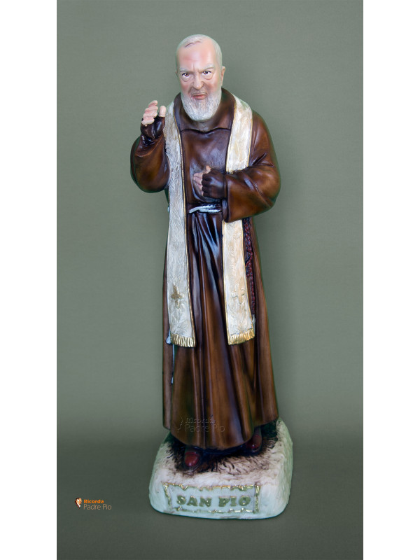 Statua Padre Pio Benedicente con stola da 50cm a 92cm