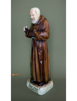 Statua Padre Pio Benedicente colorata 50 a 105cm