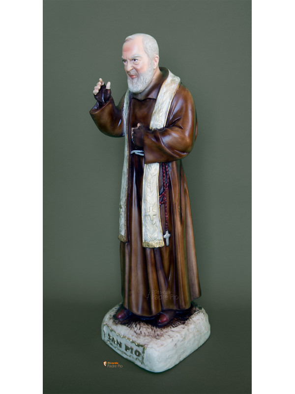 Statua Padre Pio Benedicente con stola da 50cm a 92cm