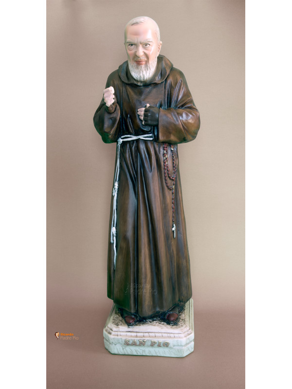 Statua Padre Pio Benedicente colorata 60cm