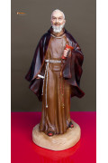 Statua Padre Pio con mantello, 50cm