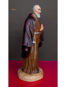 Statua Padre Pio con mantello, 50cm