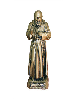 Statua Padre Pio Benedicente bronzata 30cm