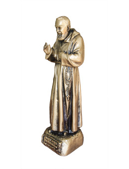 Statua Padre Pio Benedicente bronzata 30cm