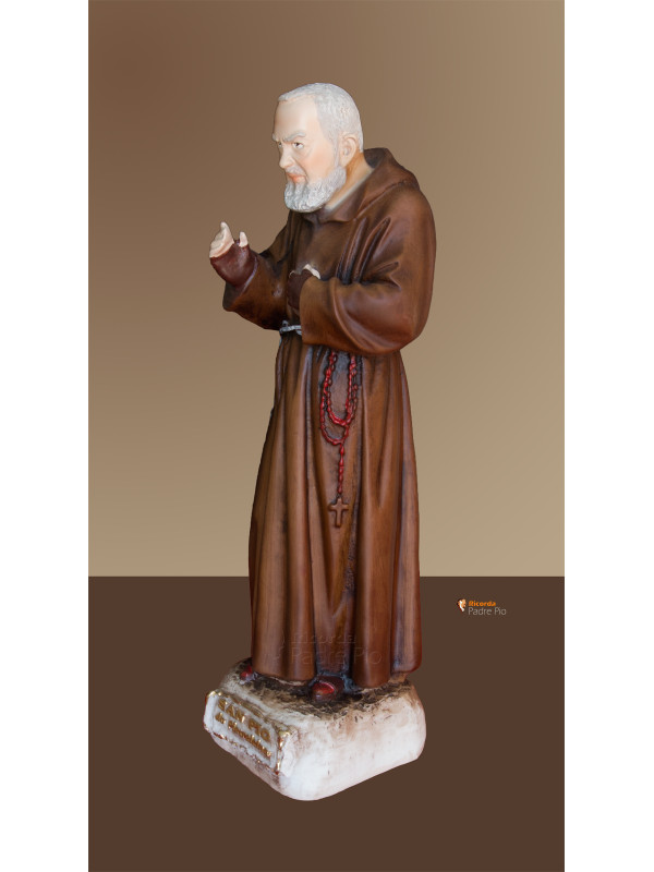 Statua Padre Pio Benedicente colorata 30cm