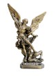 Statua San Michele Arcangelo Bronzato 30cm