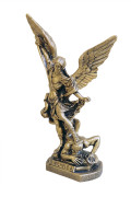 Statua San Michele Arcangelo Bronzato 30cm