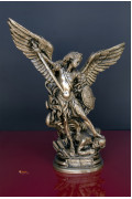 Statua San Michele Arcangelo Bronzato 40cm