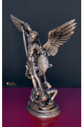 Statua San Michele Arcangelo Bronzato 40cm
