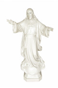 Statua Sacro Cuore di Gesù 85cm effetto Capodimonte