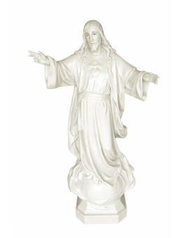 Statua Sacro Cuore di Gesù 85cm effetto Capodimonte