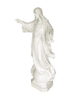 Statua Sacro Cuore di Gesù 85cm effetto Capodimonte